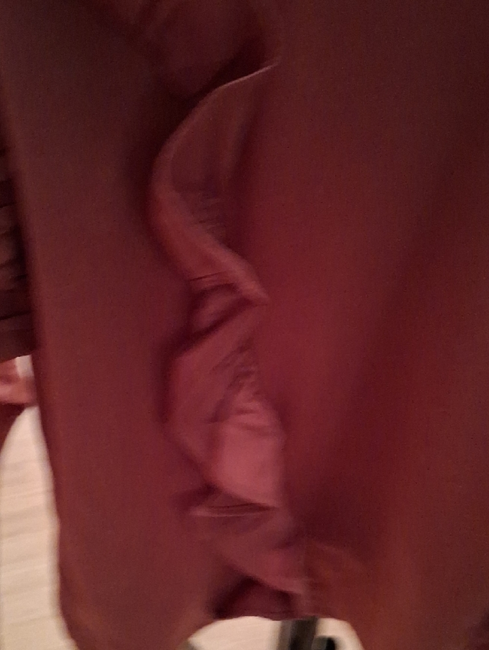 Ruffle-Front Sweatshirt in Rust - Picture 6 of 10